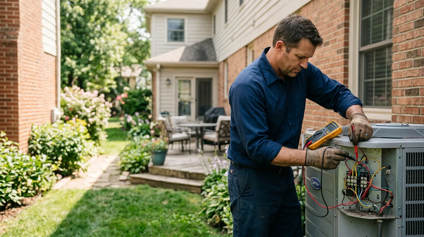 HVAC technician working near Goodwine, IL
